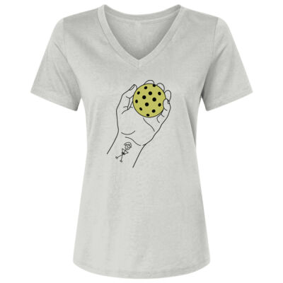 Relaxed organic v-neck t-shirt for Women 2 Thumbnail